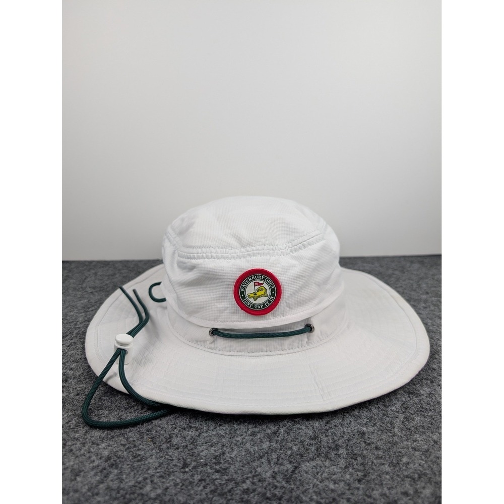 Happy Gilmore Waterbury Open Boonie Hat Cap Mens OSFM White Just Tap It In Golf